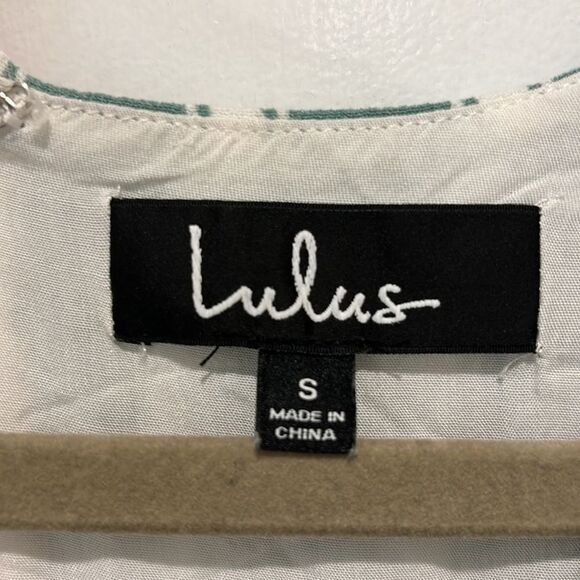 Lulus Jacqui Sage Green and White Striped Button Front Midi Dress Size S - Picture 6 of 8